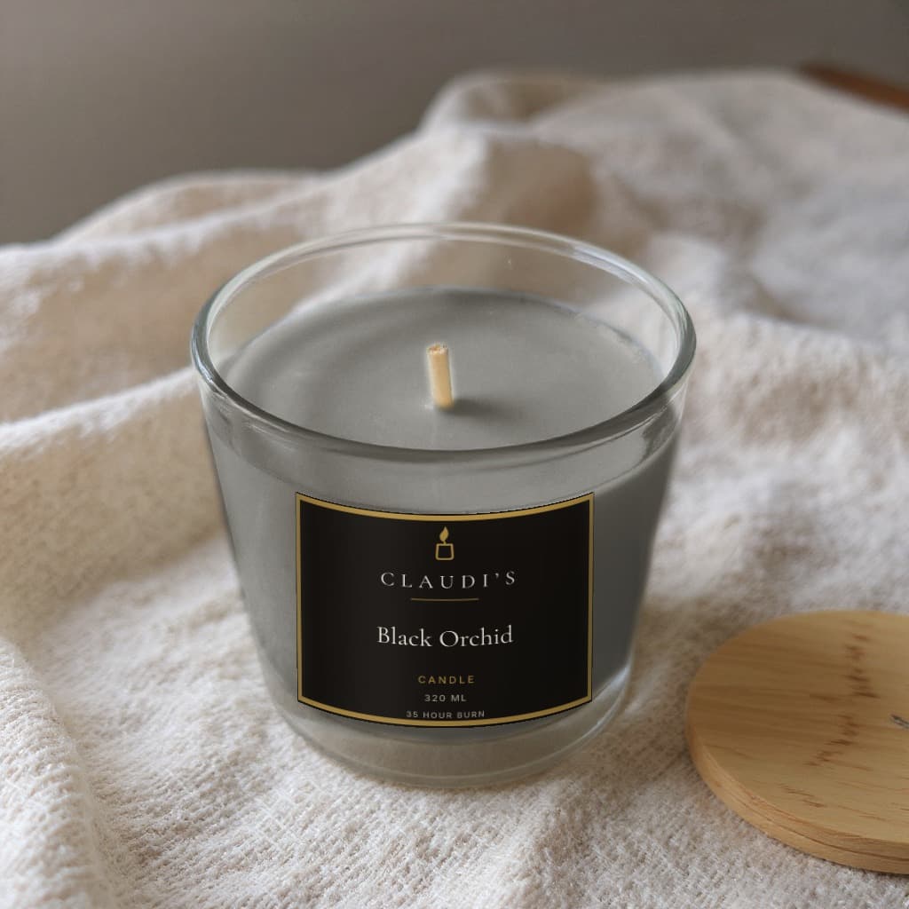 Black Orchid — Bamboo Jar, 320ml · Cotton wick — candle by Claudi's