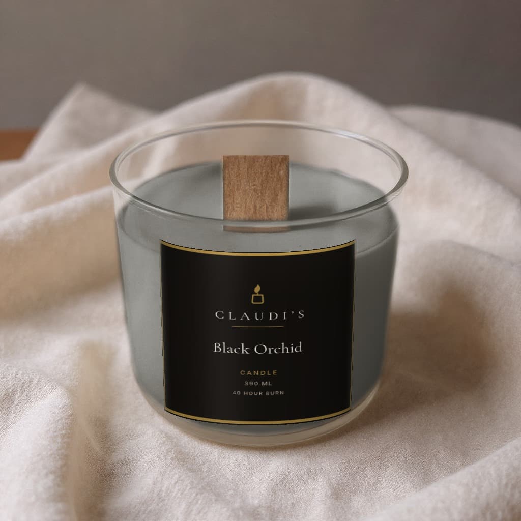 Black Orchid — Tumbler, 390ml · Wooden wick — candle by Claudi's