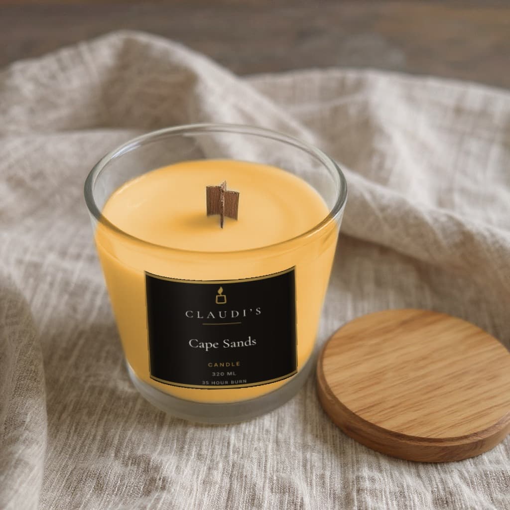 Cape Sands — Bamboo Jar, 320ml · Cross-wooden wick — candle by Claudi's