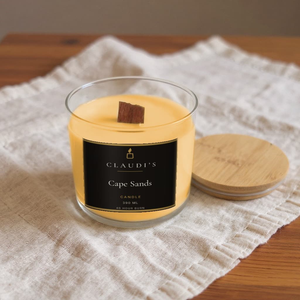 Cape Sands — Bamboo Jar, 390ml · Wooden wick — candle by Claudi's