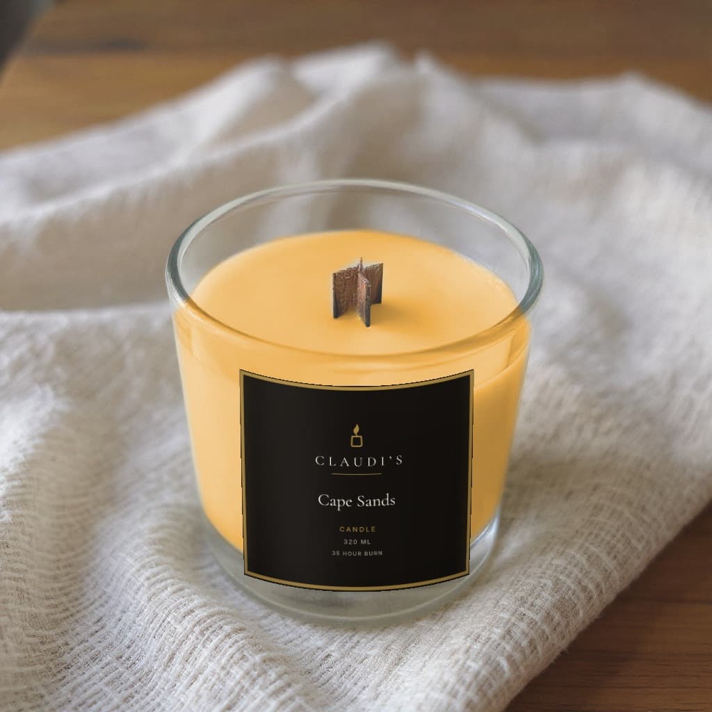 Cape Sands — Tumbler, 320ml · Cross-wooden wick — candle by Claudi's