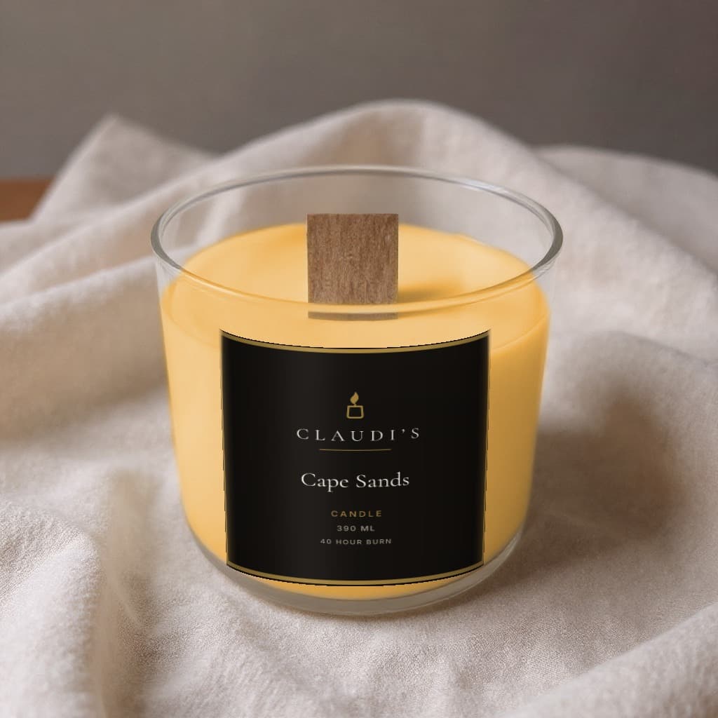 Cape Sands — Tumbler, 390ml · Wooden wick — candle by Claudi's