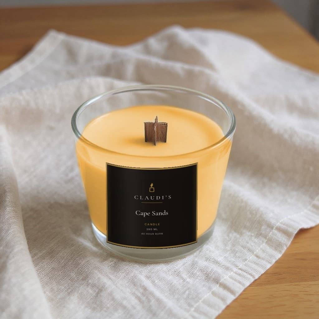 Cape Sands — Tumbler, 390ml · Cross-wooden wick — candle by Claudi's