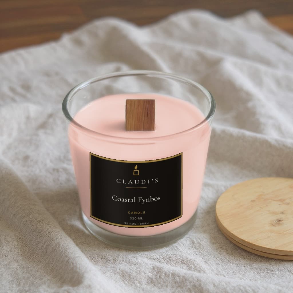 Coastal Fynbos — Bamboo Jar, 320ml · Wooden wick — candle by Claudi's