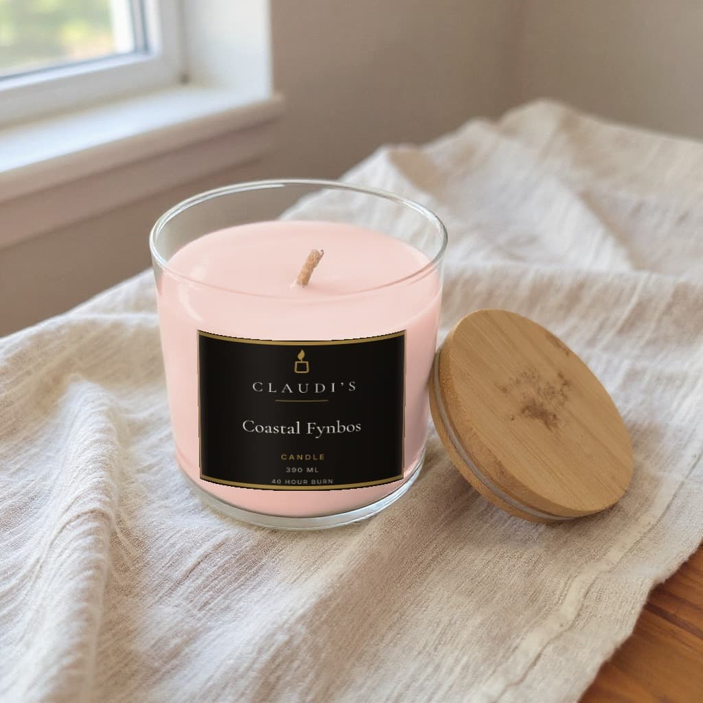 Coastal Fynbos — Bamboo Jar, 390ml · Cotton wick — candle by Claudi's