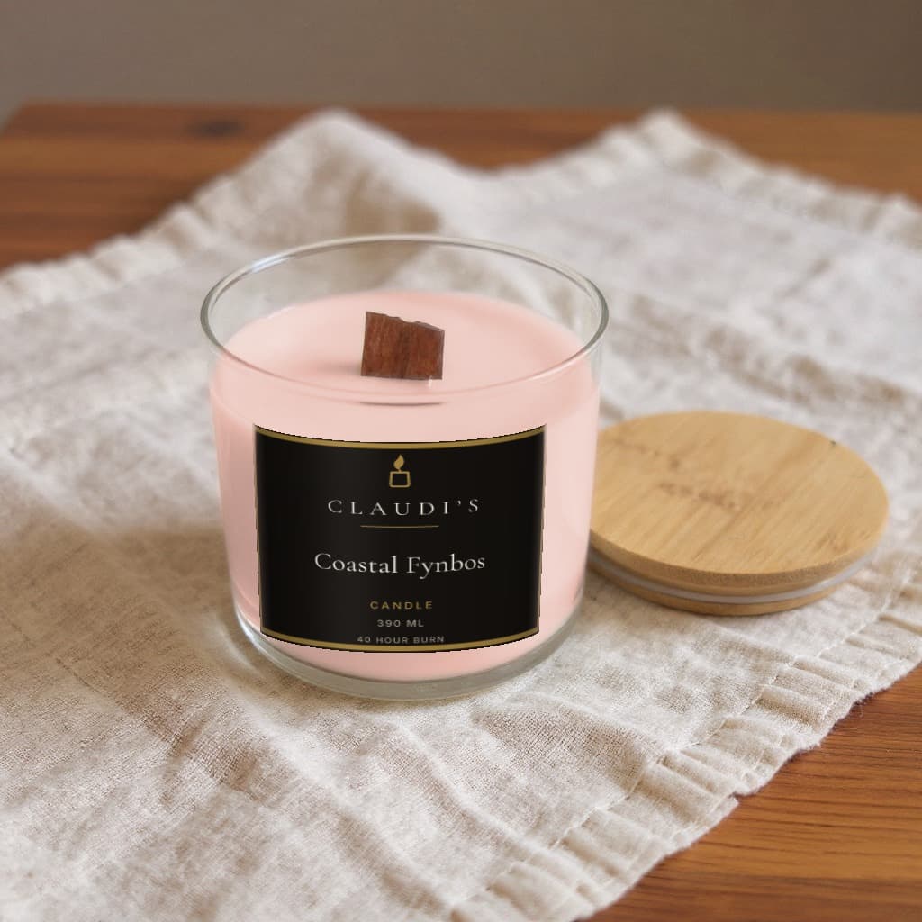 Coastal Fynbos — Bamboo Jar, 390ml · Wooden wick — candle by Claudi's