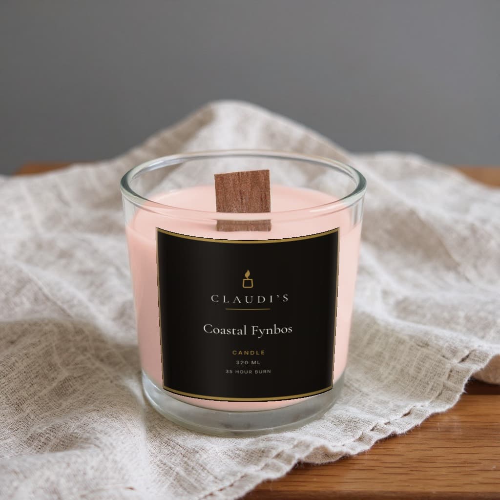Coastal Fynbos — Tumbler, 320ml · Wooden wick — candle by Claudi's
