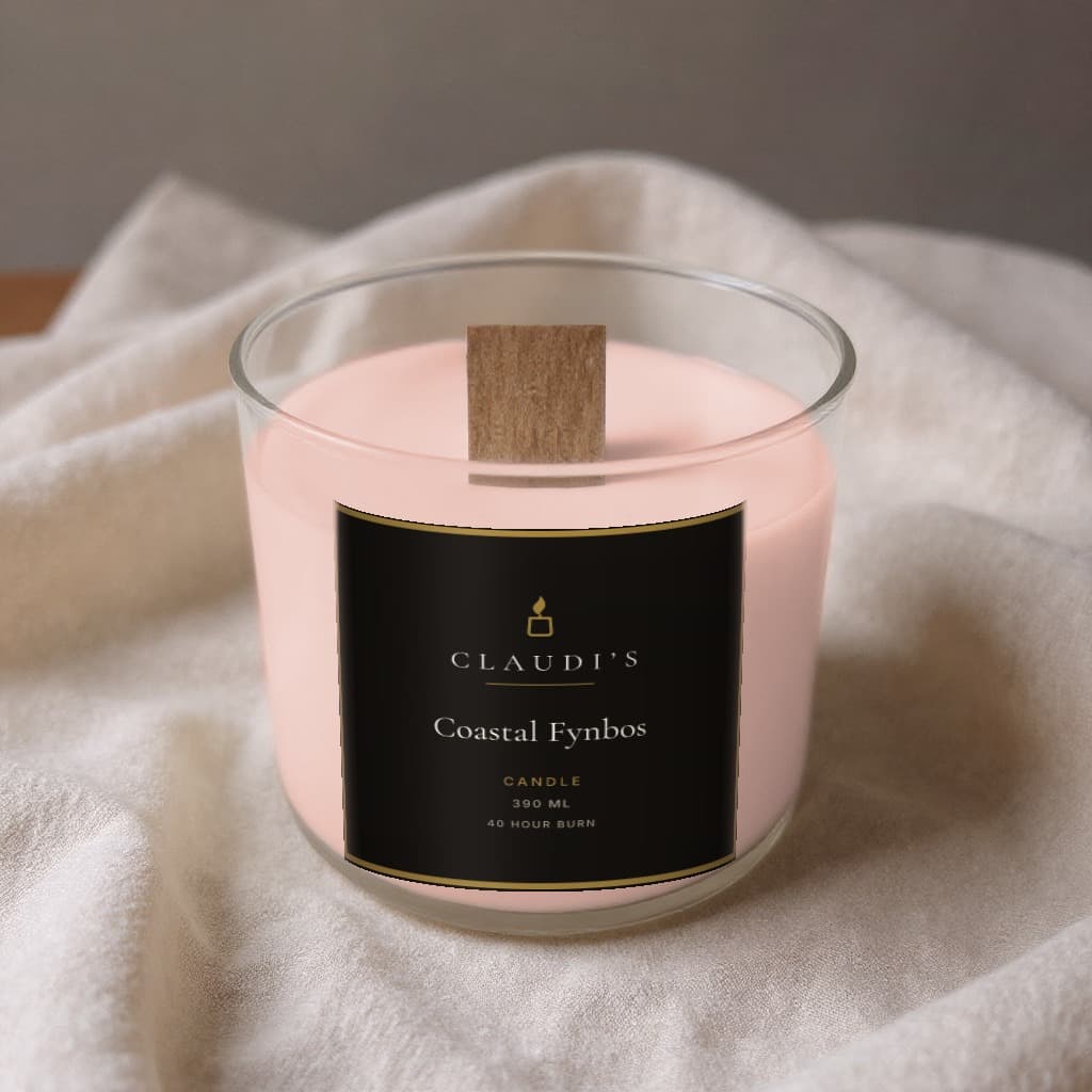 Coastal Fynbos — Tumbler, 390ml · Wooden wick — candle by Claudi's