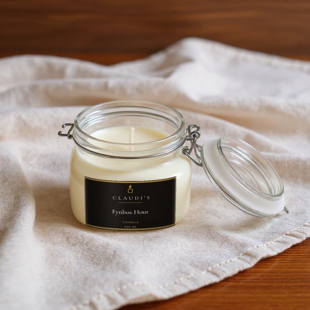 Fynbos Hour — Flip Top Jar, 500ml · Cotton wick — candle by Claudi's