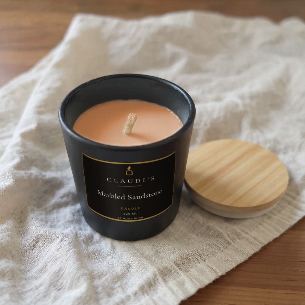 Marbled Sandstone — Bamboo Jar — candle by Claudi's